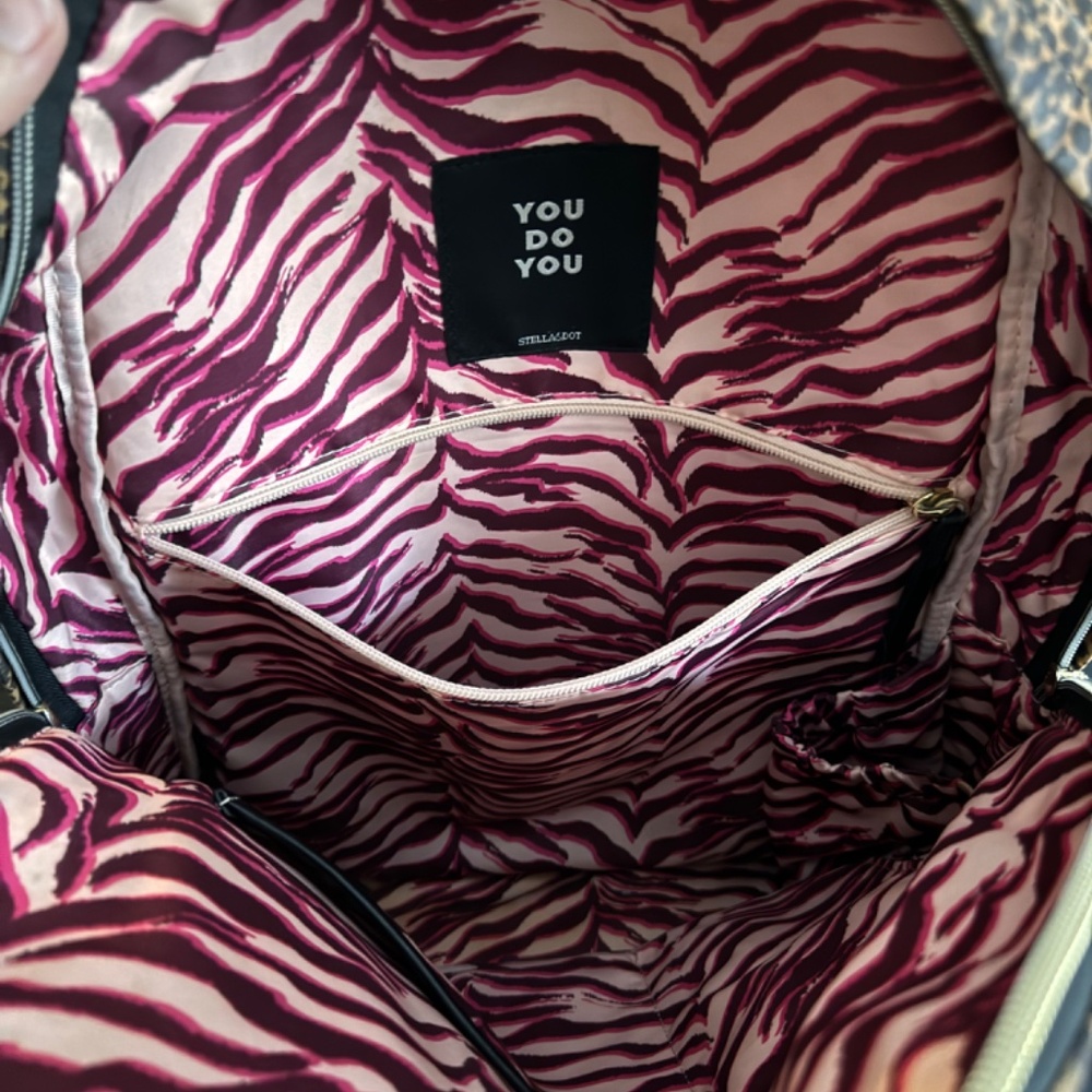 Stella & Dot Leopard Print Backpack - image 5